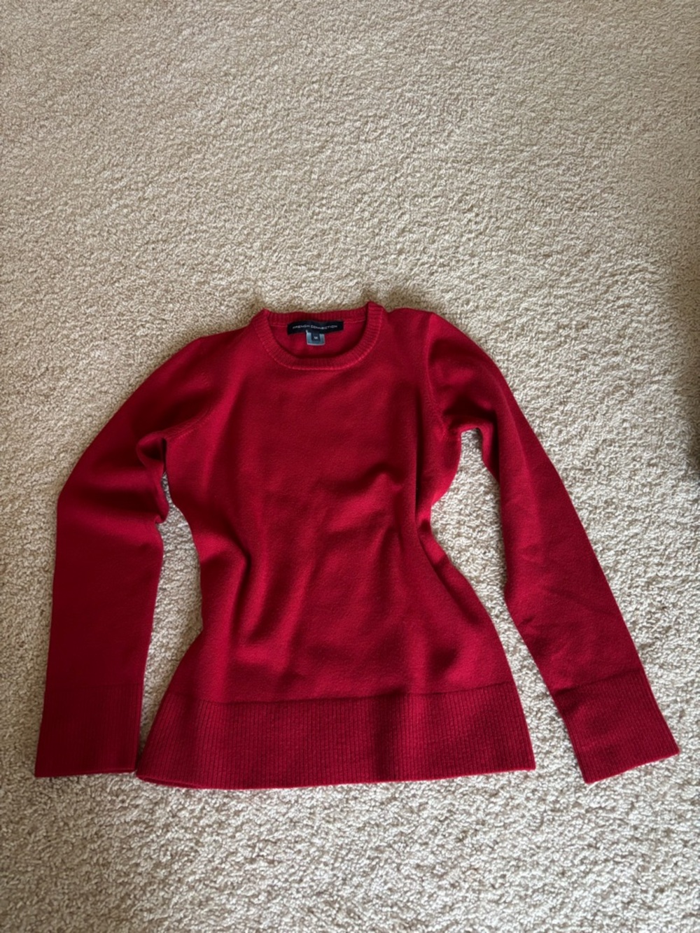 EUC French Connection Red Crewneck Sweater M